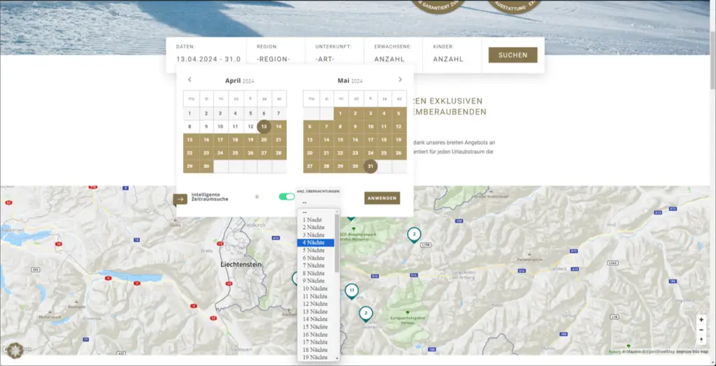 A-Appartments Vorarlberg, Österreich - Suchfunktion für die perfekte Ferienunterkunft für deinen Urlaub in den Bergen / alpen